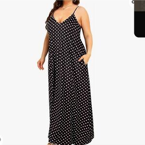 Pinup Fashion Women's Summer Maxi Dress Sleeveless Spaghetti Strap Size M